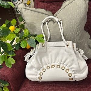 Anya Hindmarch White Leather Shoulder Bag